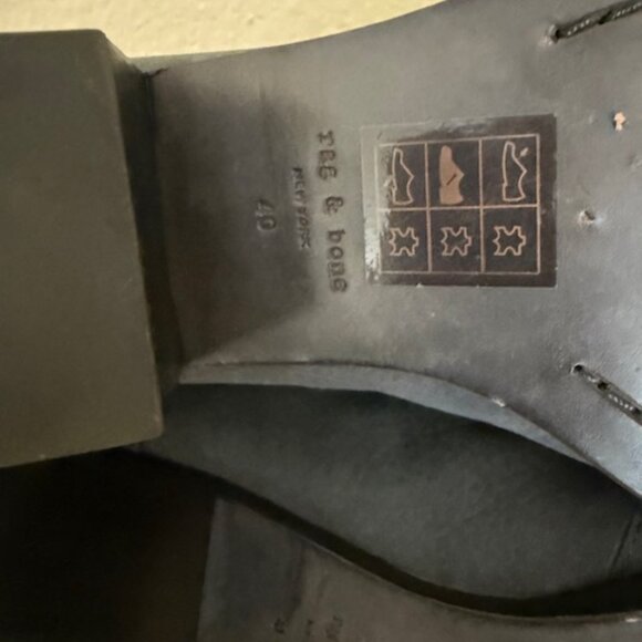 Rag & Bone Walker Chelsea Ankle Boots Block Heel Grey Women - Picture 3 of 4